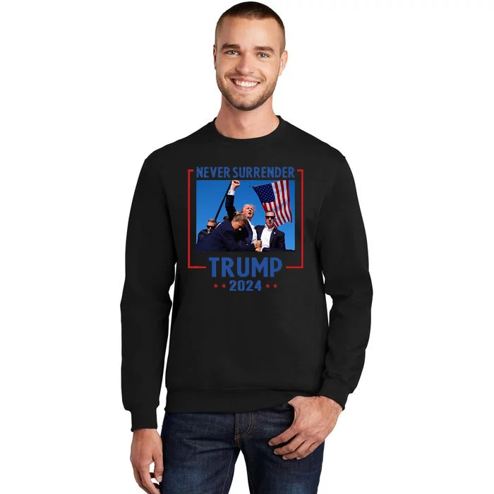 Trump Speech Fist In The Air Pennsylvania Trump 2024 Tall Sweatshirt