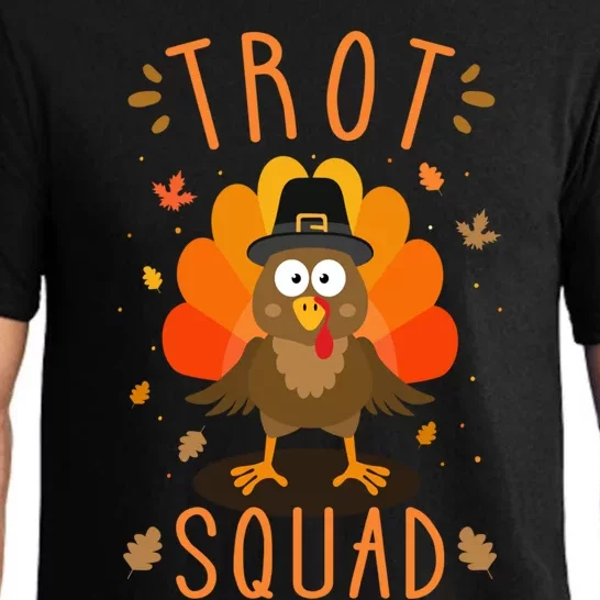 Trot Squad For Thanksgiving Turkey Run And Running Family Cute Gift Pajama Set