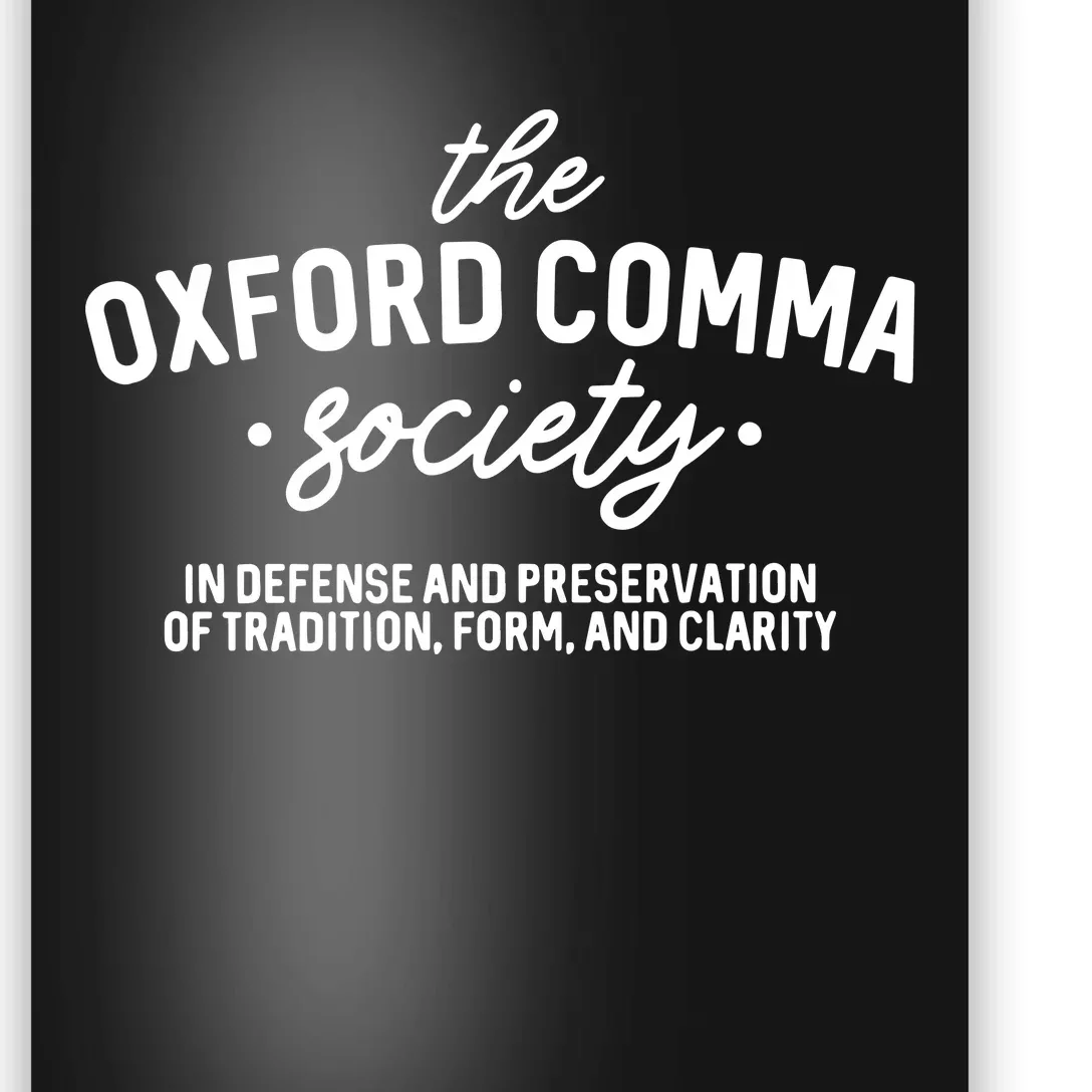 The Society Funny Grammar Poster