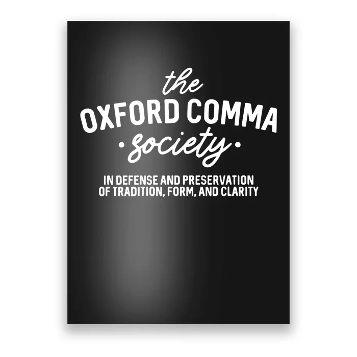 The Society Funny Grammar Poster