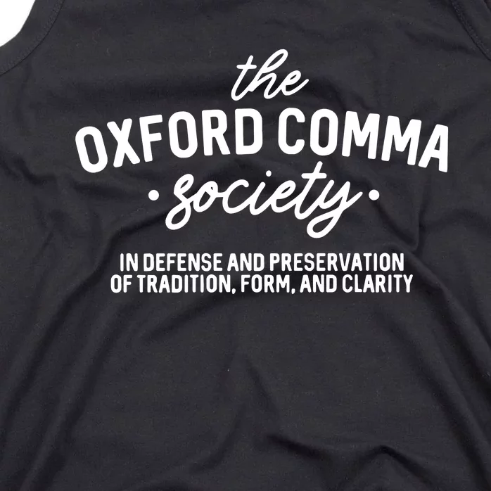 The Society Funny Grammar Tank Top