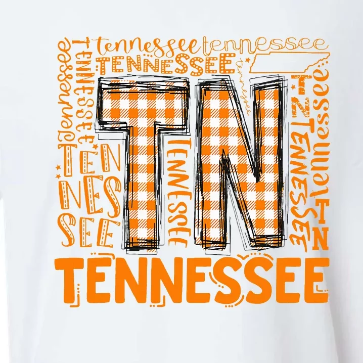 Tennessee State Flag Orange Plaid TN Sueded Cloud Jersey T-Shirt