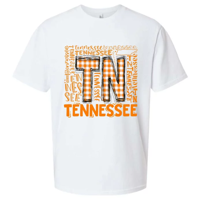 Tennessee State Flag Orange Plaid TN Sueded Cloud Jersey T-Shirt