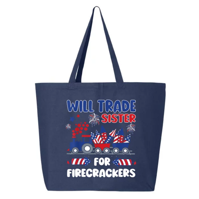 Trade Sister For Firecrackers Funny 4th Of July 25L Jumbo Tote