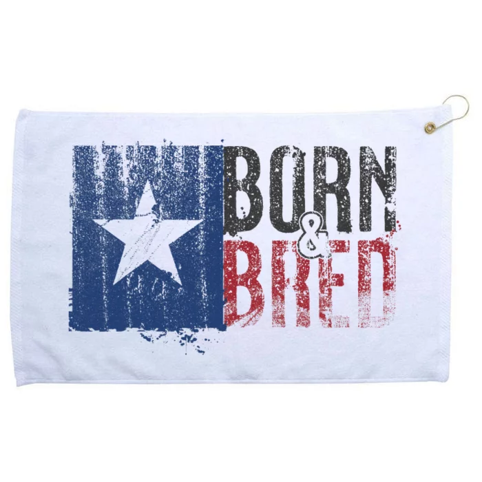 Texas State Flag Pride Born & Bred Native Home Grommeted Golf Towel