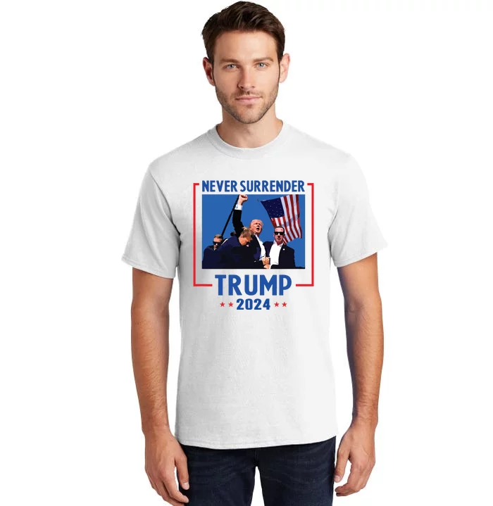 Trump Speech Fist In The Air Pennsylvania Trump 2024 Tall T-Shirt