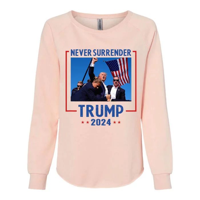 Trump Speech Fist In The Air Pennsylvania Trump 2024 Womens California Wash Sweatshirt