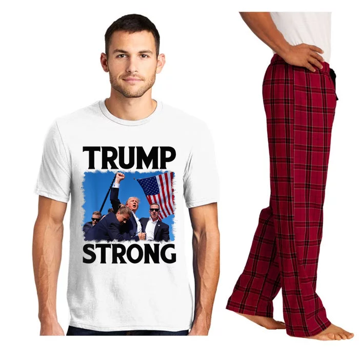 Trump Strong Fist Hand Us Vote Trump 2024 Survives Rally Shooting Pa Pajama Set