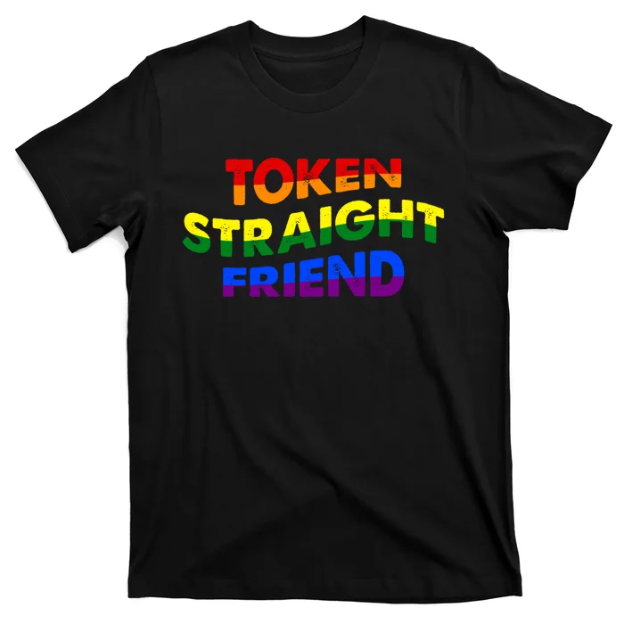 Token Straight Friend Rainbow Colors T-Shirt