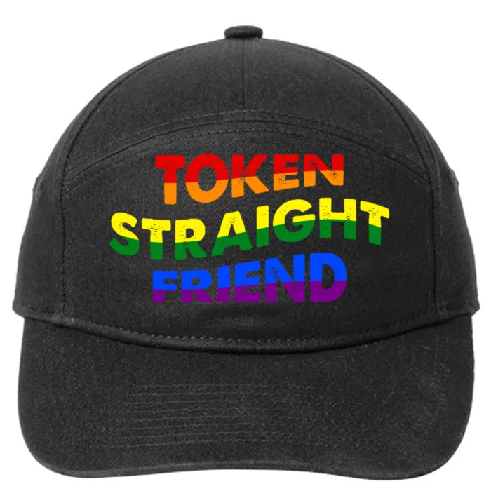 Token Straight Friend Rainbow Colors 7-Panel Snapback Hat