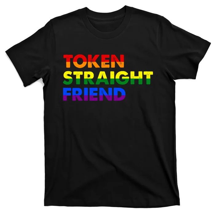 Token Straight Friend Rainbow Colors T-Shirt