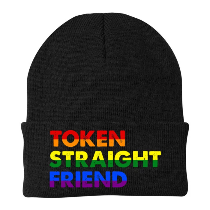 Token Straight Friend Rainbow Colors Knit Cap Winter Beanie