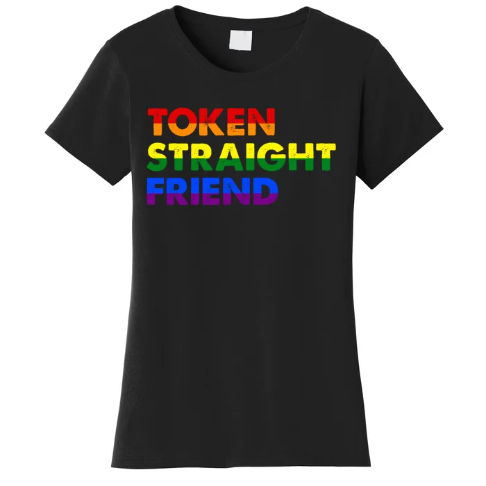 Token Straight Friend Rainbow Colors Women's T-Shirt