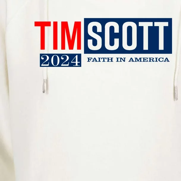 Tim Scott For President 2024 Campaign Womens Funnel Neck Pullover Hood