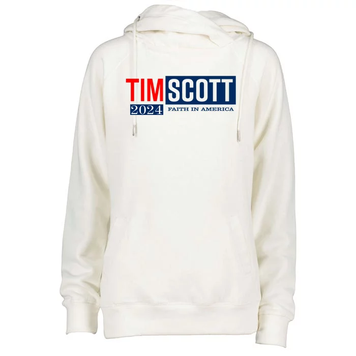 Tim Scott For President 2024 Campaign Womens Funnel Neck Pullover Hood