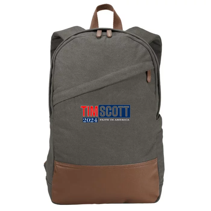 Tim Scott For President 2024 Campaign Cotton Canvas Backpack