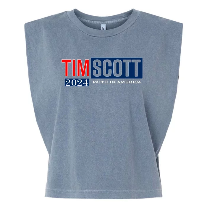 Tim Scott For President 2024 Campaign Garment-Dyed Women's Muscle Tee