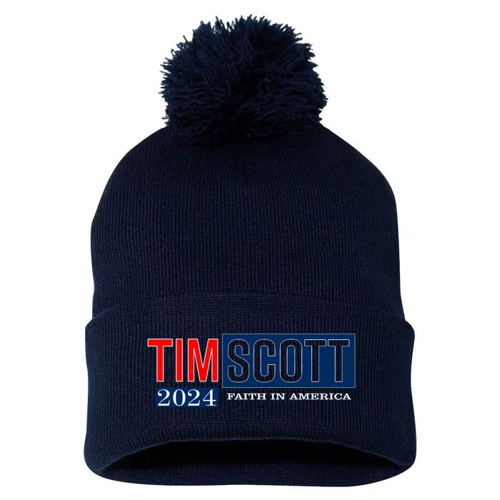 Tim Scott For President 2024 Campaign Pom Pom 12in Knit Beanie