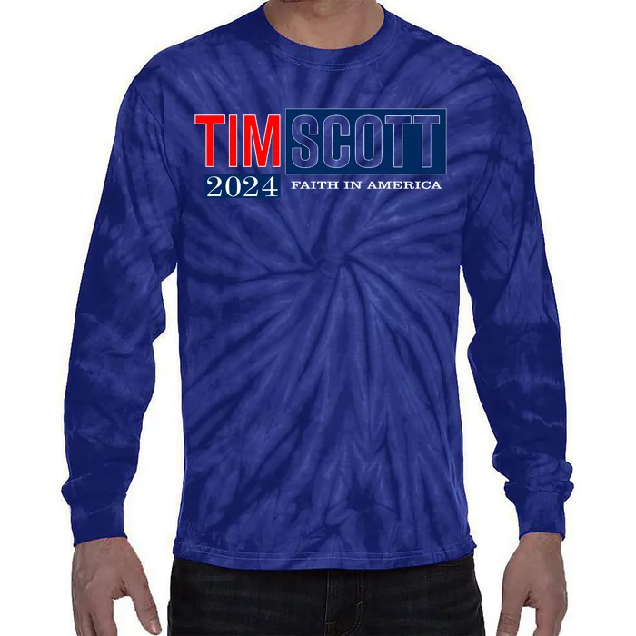 Tim Scott For President 2024 Campaign Tie-Dye Long Sleeve Shirt