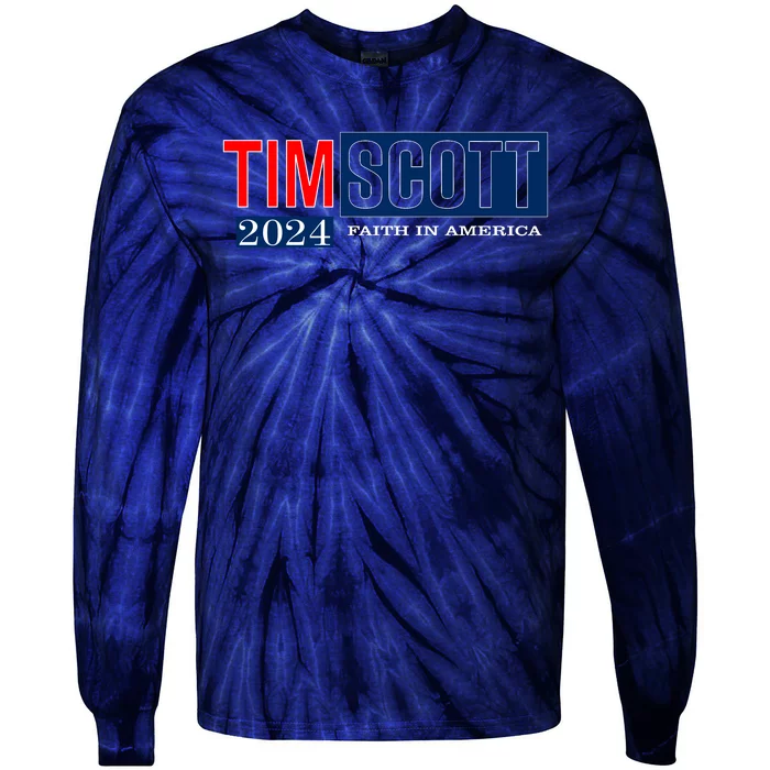 Tim Scott For President 2024 Campaign Tie-Dye Long Sleeve Shirt