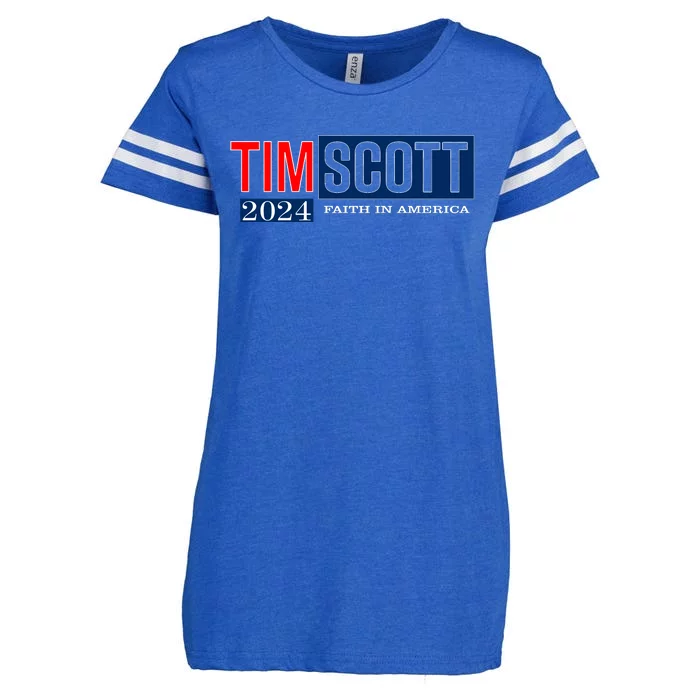 Tim Scott For President 2024 Campaign Enza Ladies Jersey Football T-Shirt