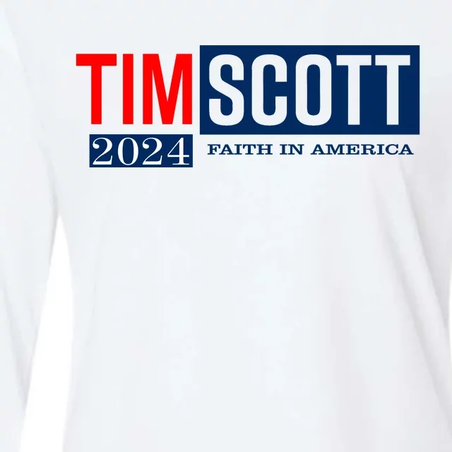 Tim Scott For President 2024 Campaign Womens Cotton Relaxed Long Sleeve T-Shirt