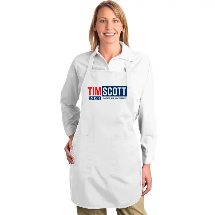 Tim Scott For President 2024 Campaign Full-Length Apron With Pocket