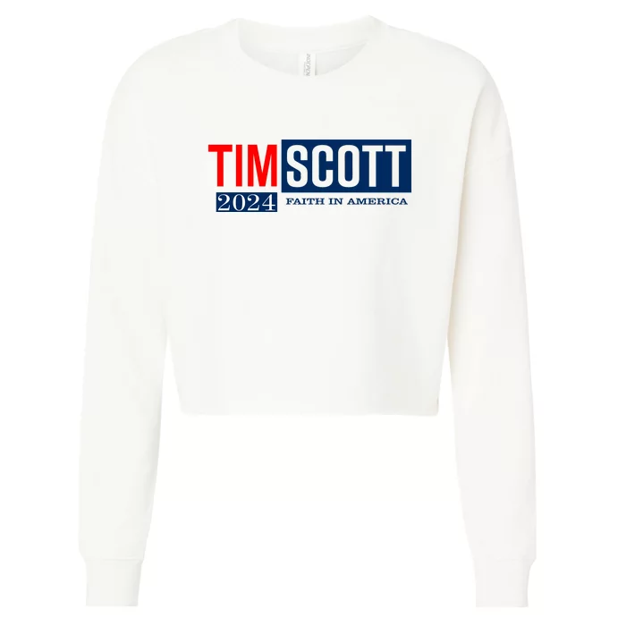 Tim Scott For President 2024 Campaign Cropped Pullover Crew