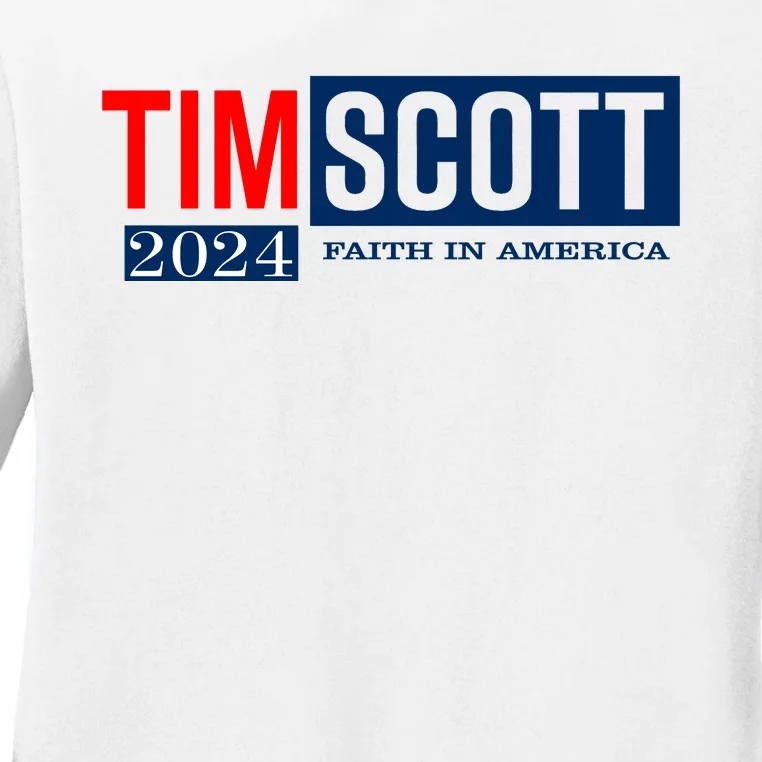 Tim Scott For President 2024 Campaign Ladies Long Sleeve Shirt