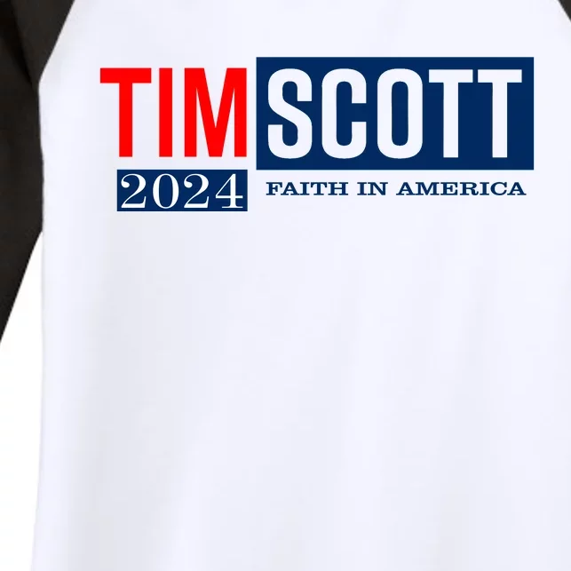 Tim Scott For President 2024 Campaign Women's Tri-Blend 3/4-Sleeve Raglan Shirt