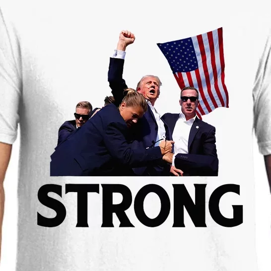 Trump Strong Fist Hand Us Vote Trump 2024 Survives Rally Pajama Set