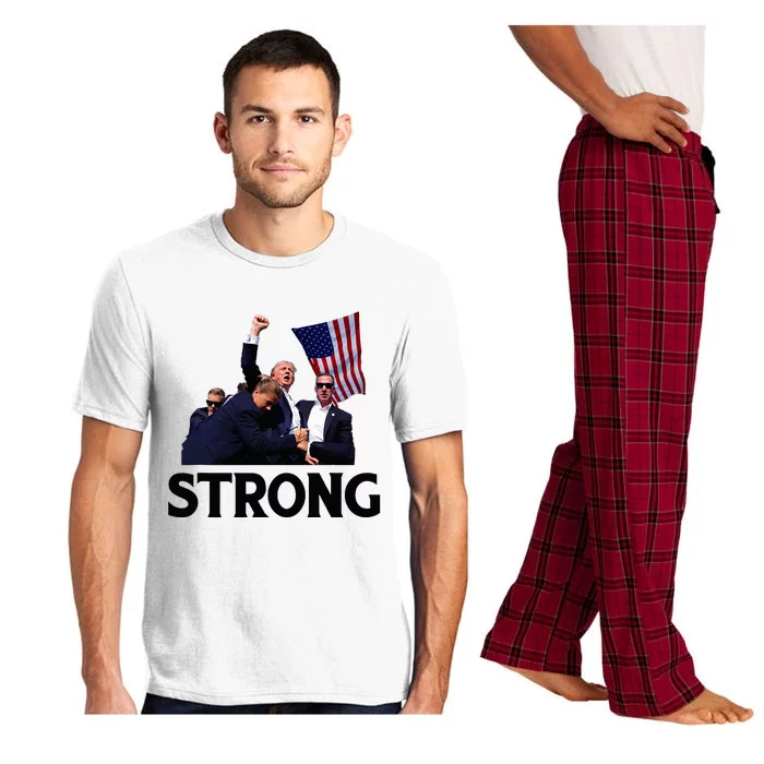 Trump Strong Fist Hand Us Vote Trump 2024 Survives Rally Pajama Set