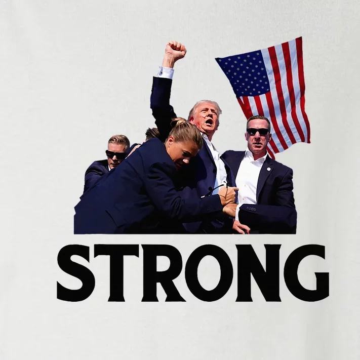 Trump Strong Fist Hand Us Vote Trump 2024 Survives Rally Toddler Long Sleeve Shirt