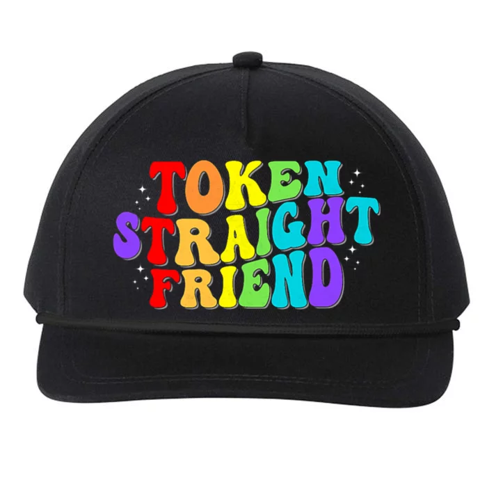 Token Straight Friend Rainbow Colors Snapback Five-Panel Rope Hat