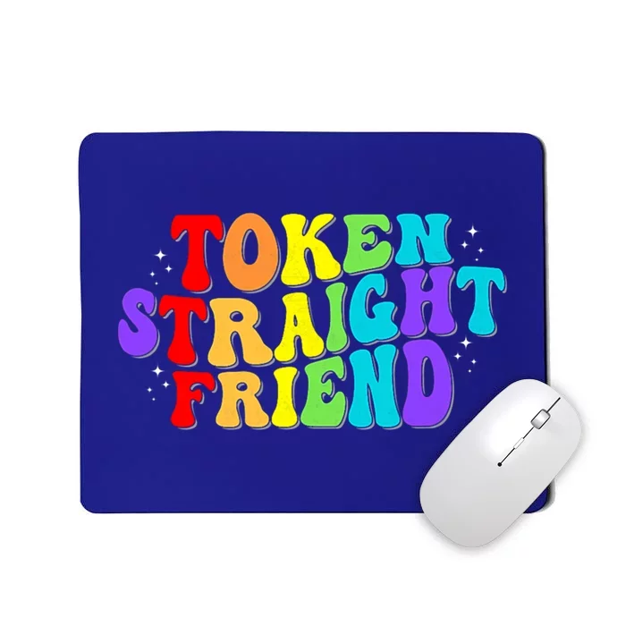 Token Straight Friend Rainbow Colors Mousepad