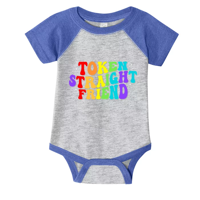 Token Straight Friend Rainbow Colors Infant Baby Jersey Bodysuit