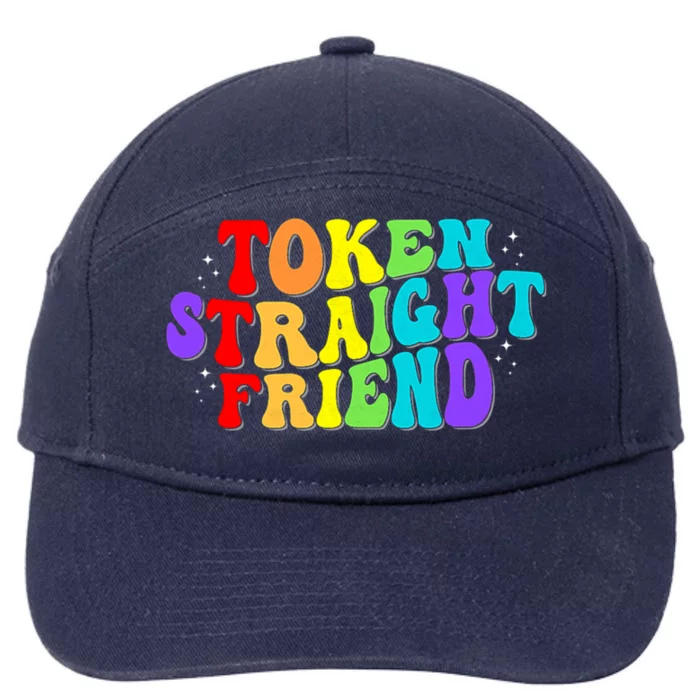 Token Straight Friend Rainbow Colors 7-Panel Snapback Hat