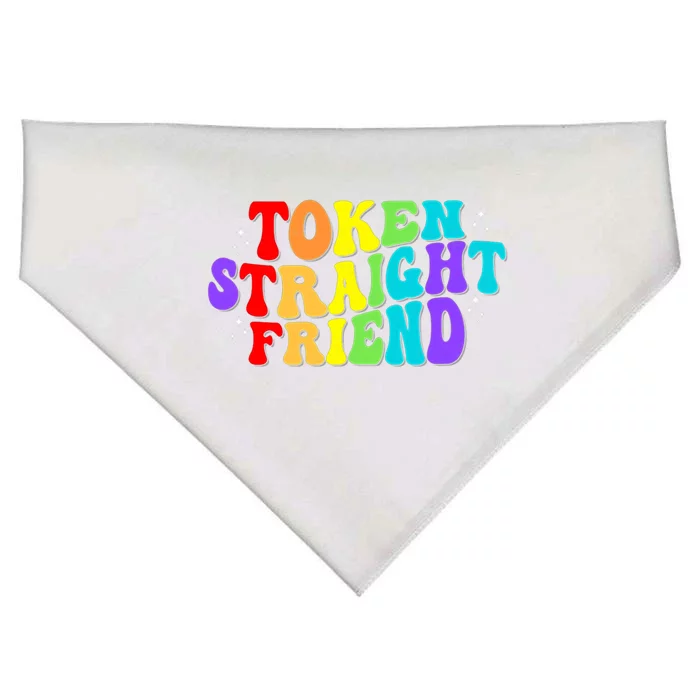 Token Straight Friend Rainbow Colors USA-Made Doggie Bandana