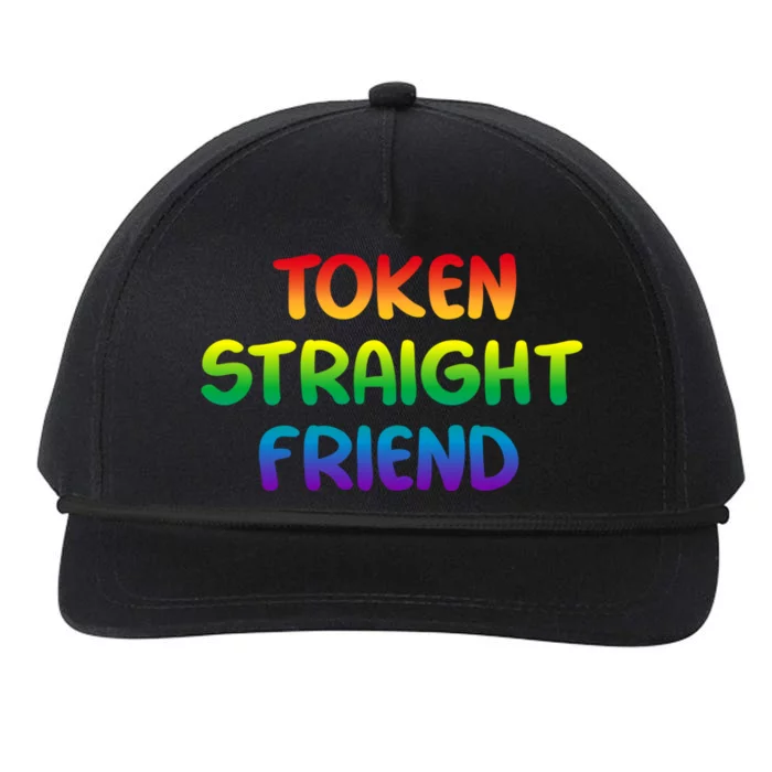 Token Straight Friend Rainbow Colors Snapback Five-Panel Rope Hat