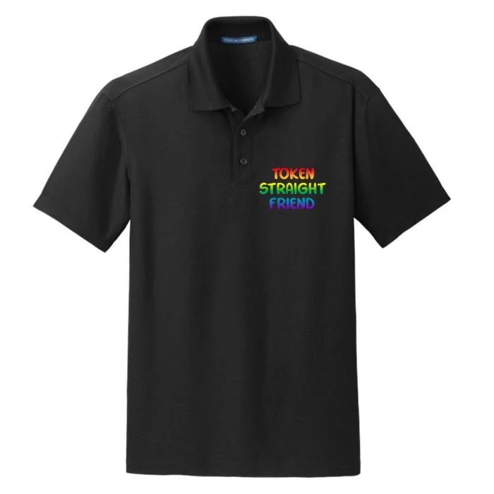 Token Straight Friend Rainbow Colors Dry Zone Grid Performance Polo