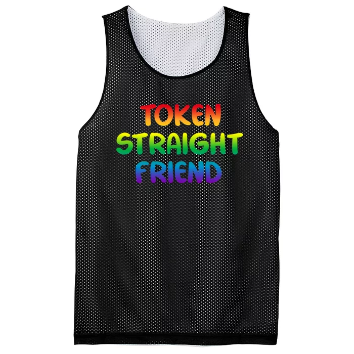 Token Straight Friend Rainbow Colors Mesh Reversible Basketball Jersey Tank