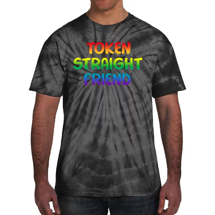 Token Straight Friend Rainbow Colors Tie-Dye T-Shirt