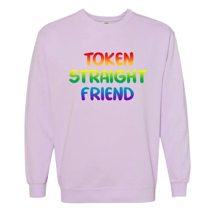 Token Straight Friend Rainbow Colors Garment-Dyed Sweatshirt