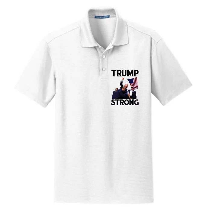 Trump Strong Fist Hand Us Vote Trump 2024 Survives Rally Dry Zone Grid Performance Polo