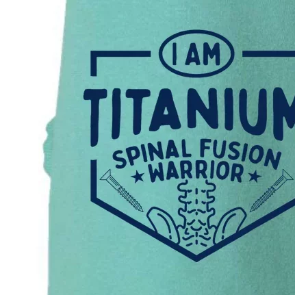 Titanium Spinal Fusion Warrior Spine Surgery Doggie 3-End Fleece Hoodie