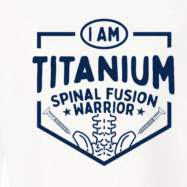 Titanium Spinal Fusion Warrior Spine Surgery Cropped Pullover Crew