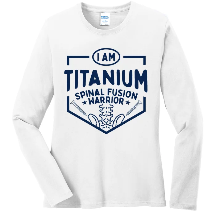 Titanium Spinal Fusion Warrior Spine Surgery Ladies Long Sleeve Shirt