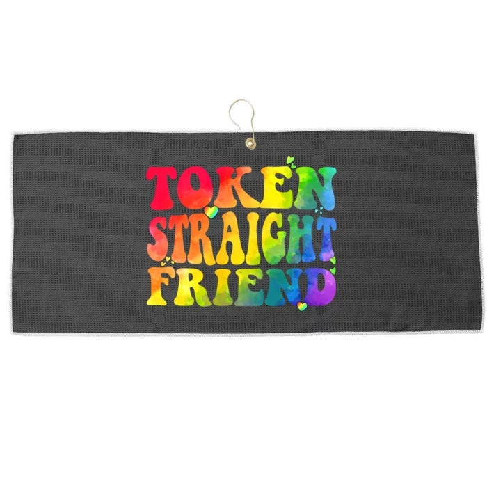 Token Straight Friend Rainbow Colors Large Microfiber Waffle Golf Towel