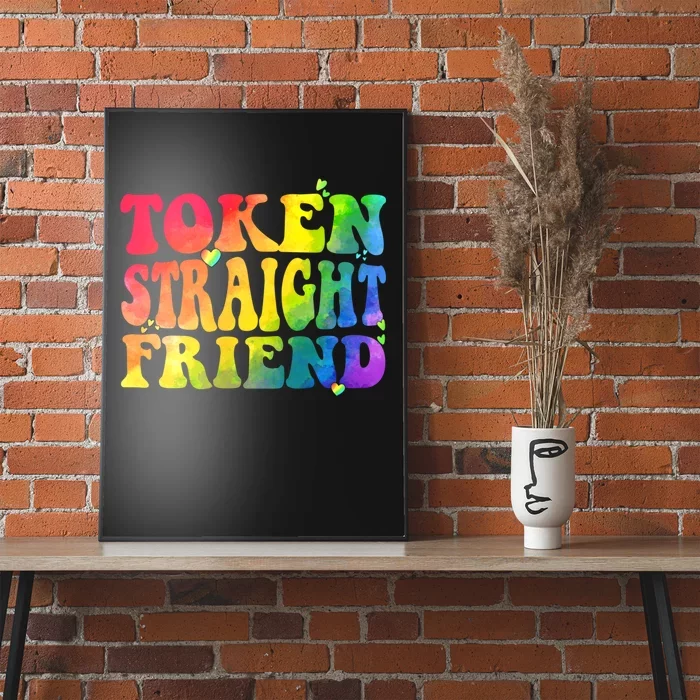 Token Straight Friend Rainbow Colors Poster