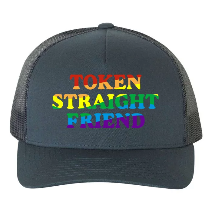 Token Straight Friend Rainbow Colors Yupoong Adult 5-Panel Trucker Hat